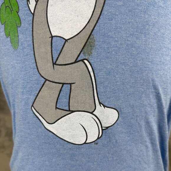 Vintage 80s Bugs Bunny "Whats Up Doc?" Blue Single Stitch T-Shirt S - Picture 3 of 7